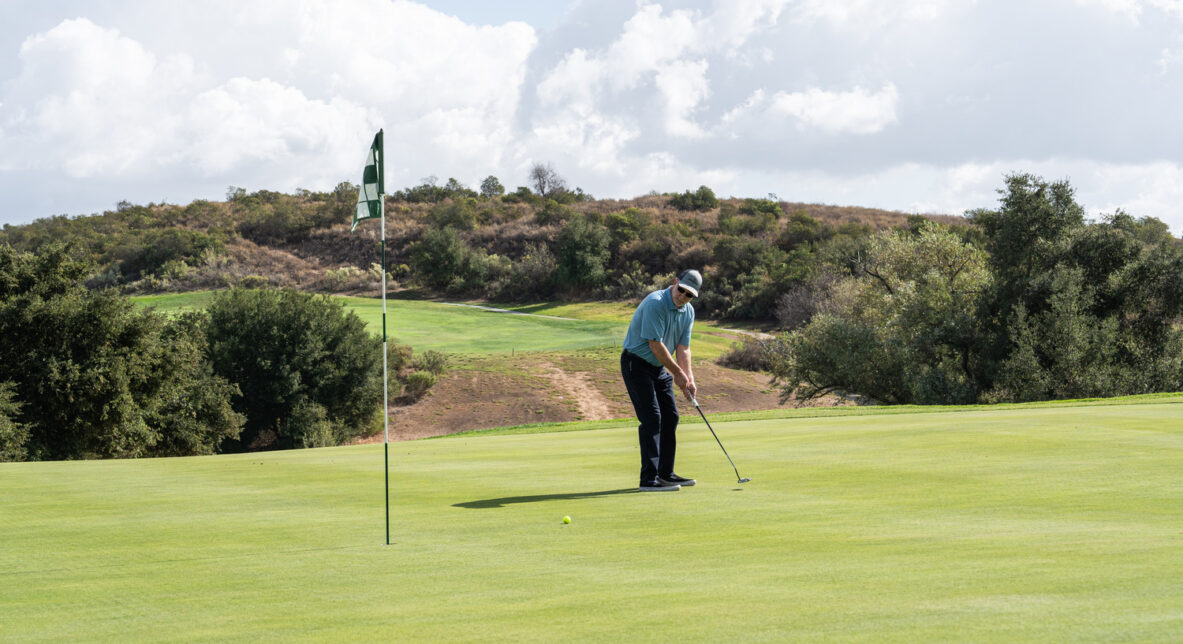 Golfer at Hole 17 at Cross Creek Bianco Classic Governor Chad Bianco Events Campaign