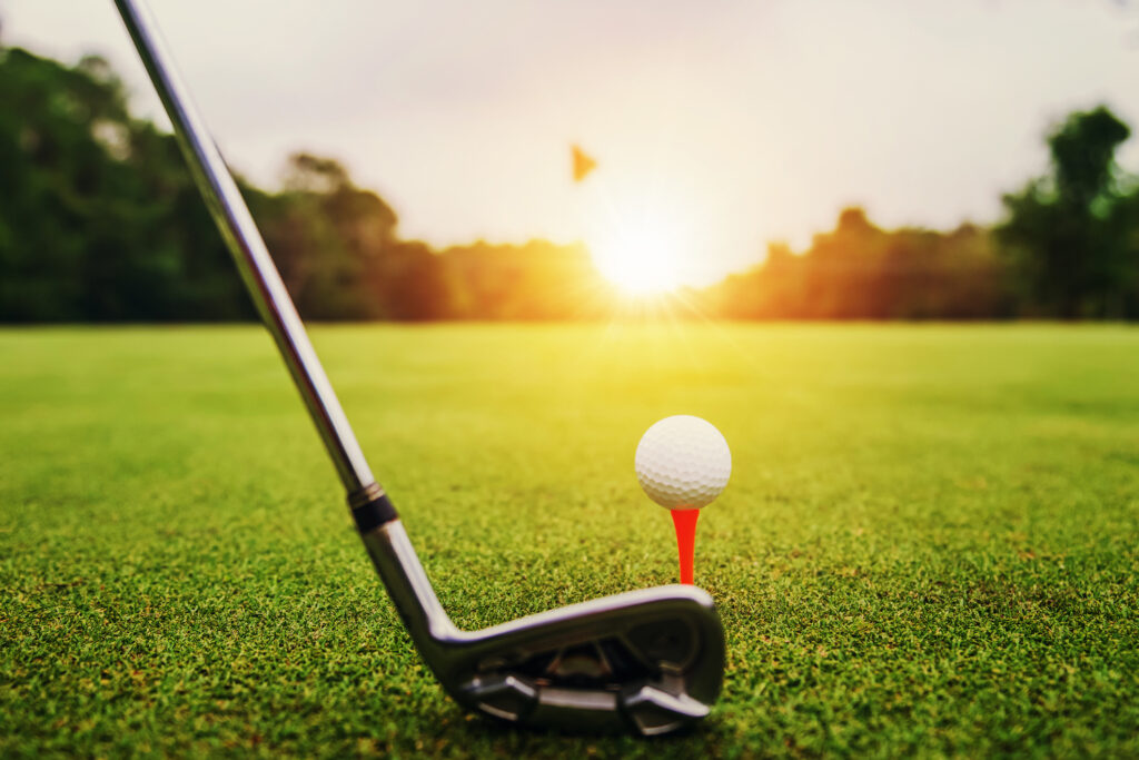Irvine Classic Golf Tournament Driver on Fairway Sunset