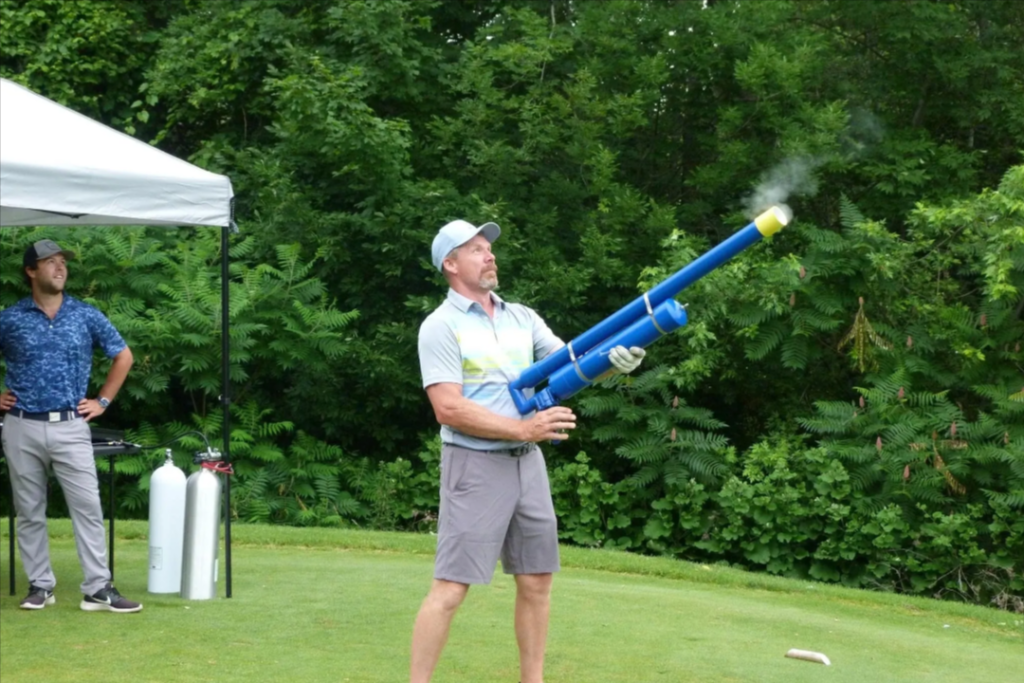 Irvine Classic Rotary Charity Golf Tournament Air Cannon Activity